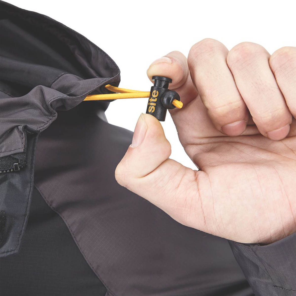 Site Work Jacket Mens Grey Black Waterproof Coat Hood 2X Large Size 57" Chest - Image 4