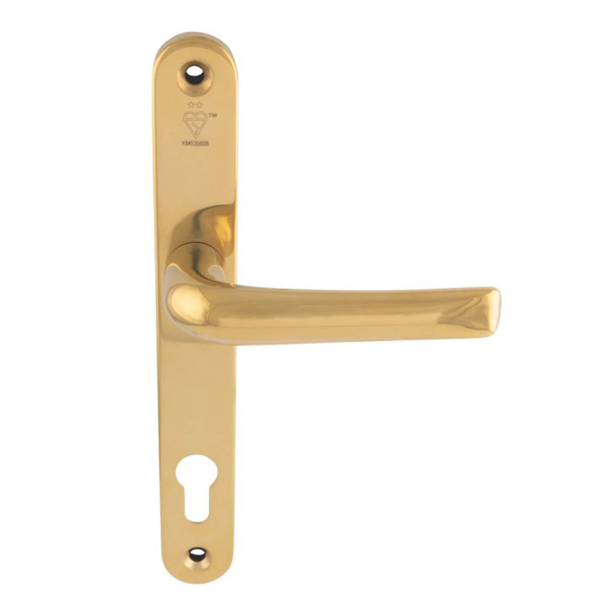 Smith & Locke Door Handles Pair Polished Brass - Image 1