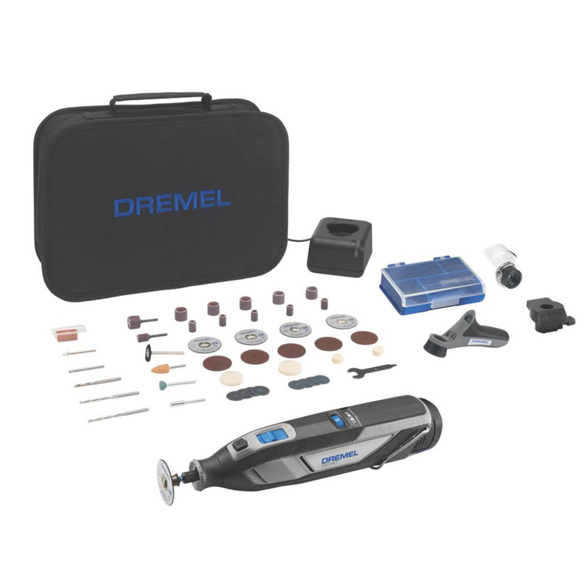 Dremel F0138240JG 12V 1 x 2.0Ah Li-Ion Cordless Multi-Tool with Accessories 46 Piece Set - Image 1