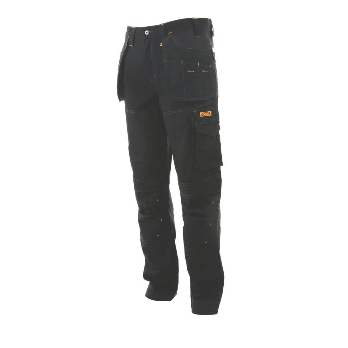 DeWalt Work Trousers Mens Regular Fit Black Stretch Multi Pockets Cargo 36W 31L - Image 1