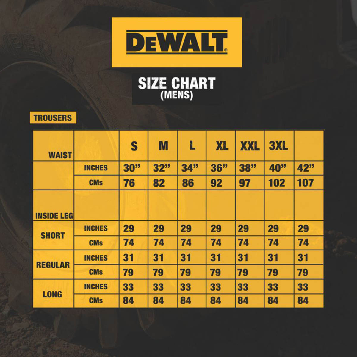 DeWalt Work Trousers Mens Regular Fit Black Stretch Multi Pockets Cargo 36W 31L - Image 2