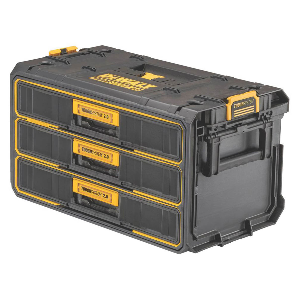 DeWalt Drawer Unit ToughSystem2.0 Triple Toolbox Black Storage Stackable13" - Image 1
