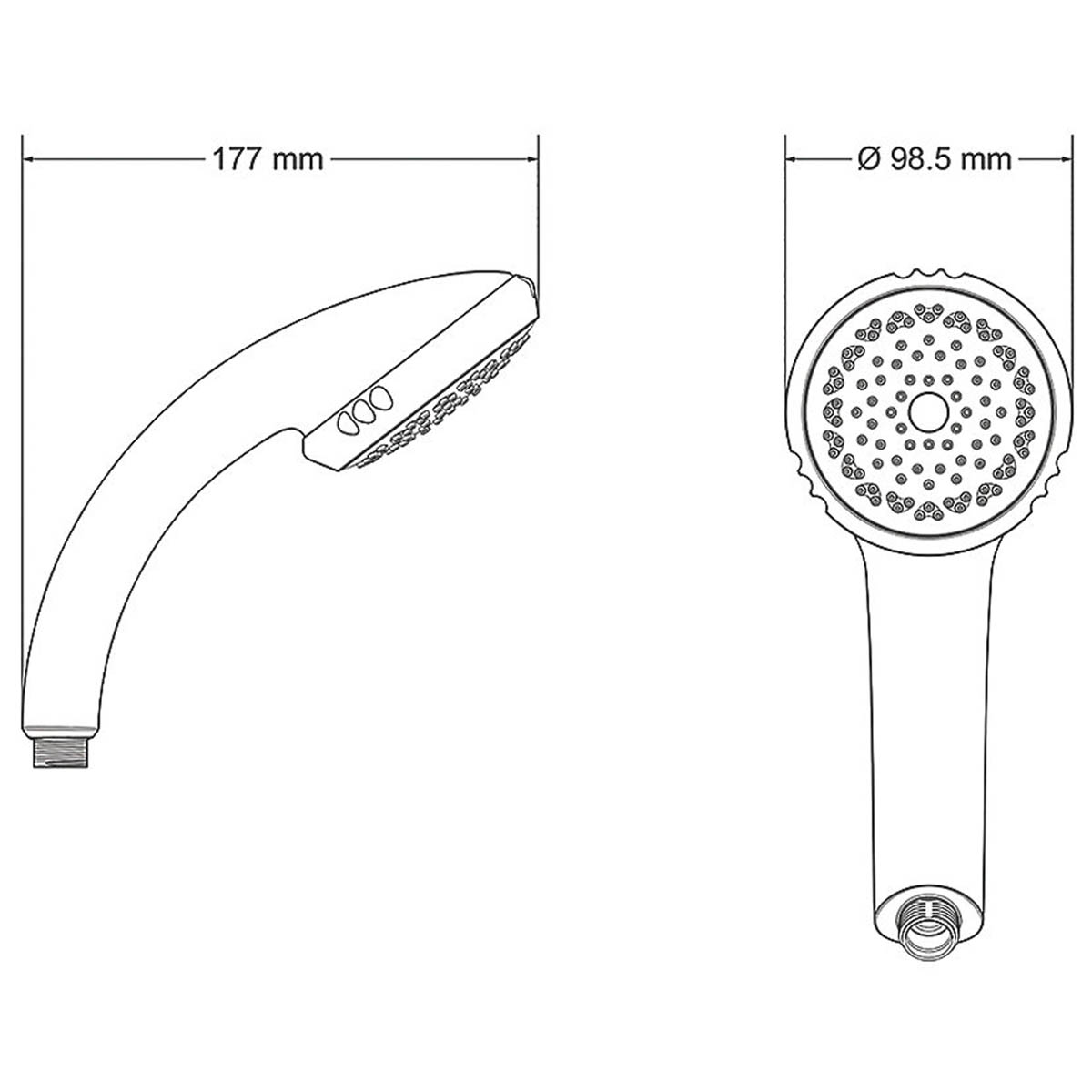 Mira Shower Head Response Chrome 4-Spray Patterns Rub-clean Nozzles 98.5 x 177mm - Image 2