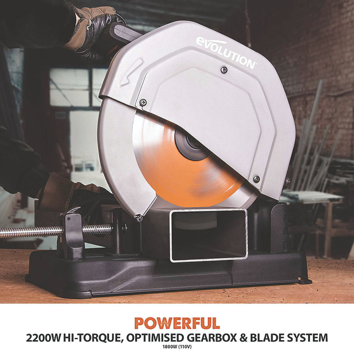 Evolution Chop Saw Electric 110V R355CPS110V Heavy Duty 355mm Multi Material - Image 4