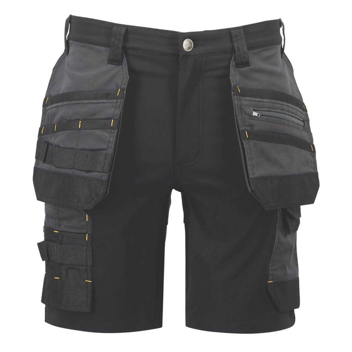 Site Mens Work Shorts Brochman Black Grey Holster Pockets Slim Fit 30" W - Image 2