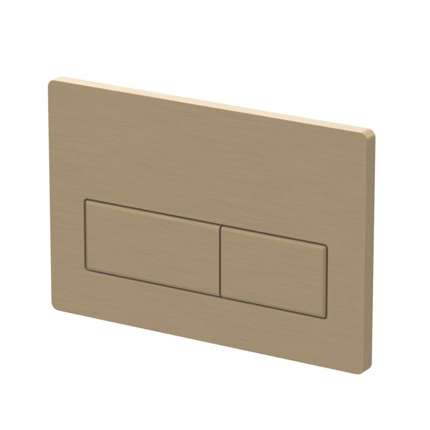 Toilet Dual Flushing Plate Brushed Brass Rectangular Concealed Cisterns Bathroom - Image 1