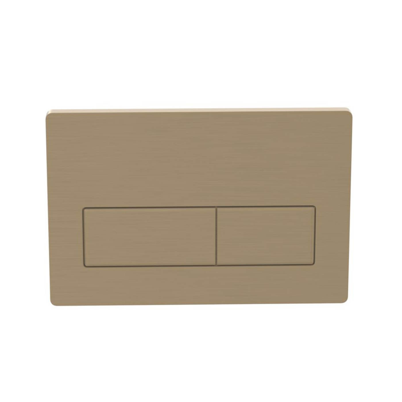 Toilet Dual Flushing Plate Brushed Brass Rectangular Concealed Cisterns Bathroom - Image 2