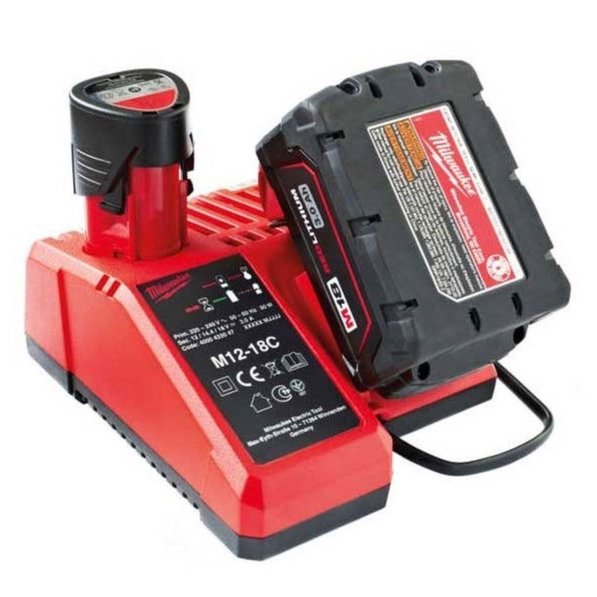Milwaukee Battery Charger M12-18FC Multi-Voltage 12-18V Fast Dual Port Li-on - Image 1