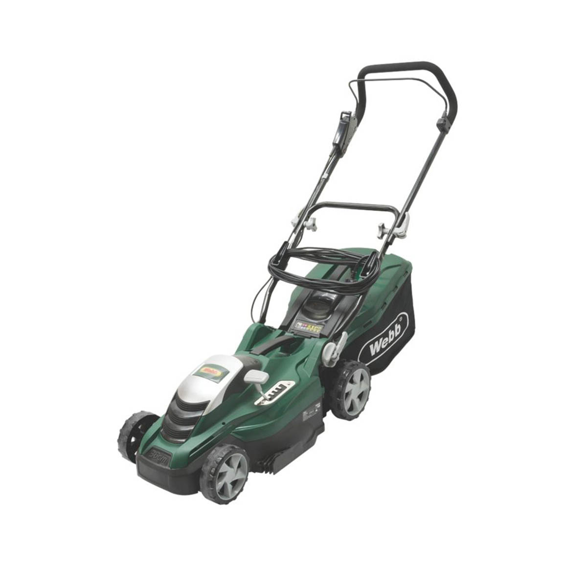 Webb Rotary Lawn Mower Electric WEER36 1600W 36cm Hand Propelled 230 - 240V - Image 1