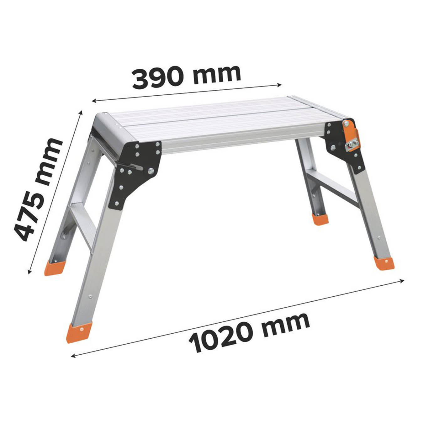 Magnusson Aluminium 475mm x 390mm Folding Work Platform - Image 3