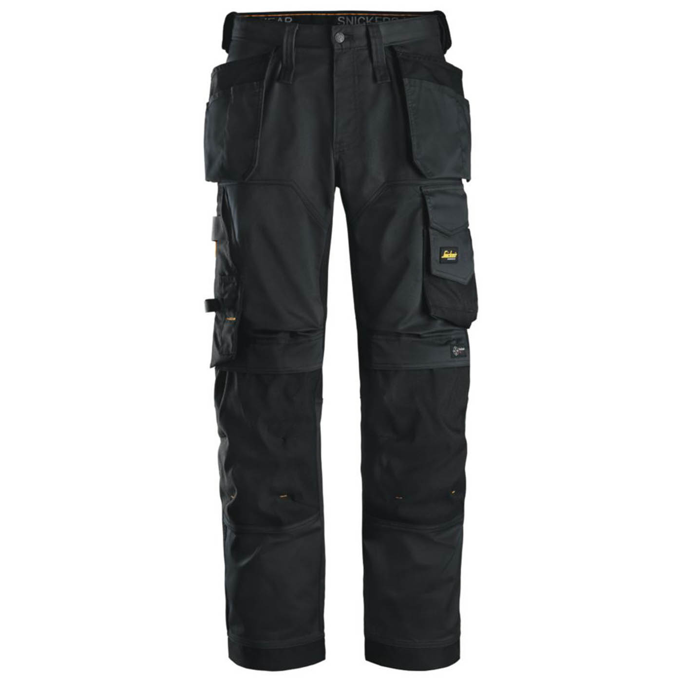 Snickers Work Trousers Mens Loose Fit Black Stretch Multi Pockets Cargo 44W 30L - Image 1