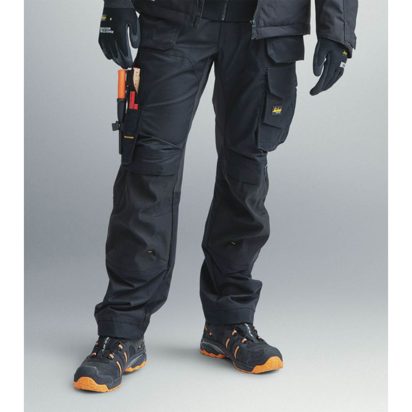 Snickers Work Trousers Mens Loose Fit Black Stretch Multi Pockets Cargo 44W 30L - Image 3