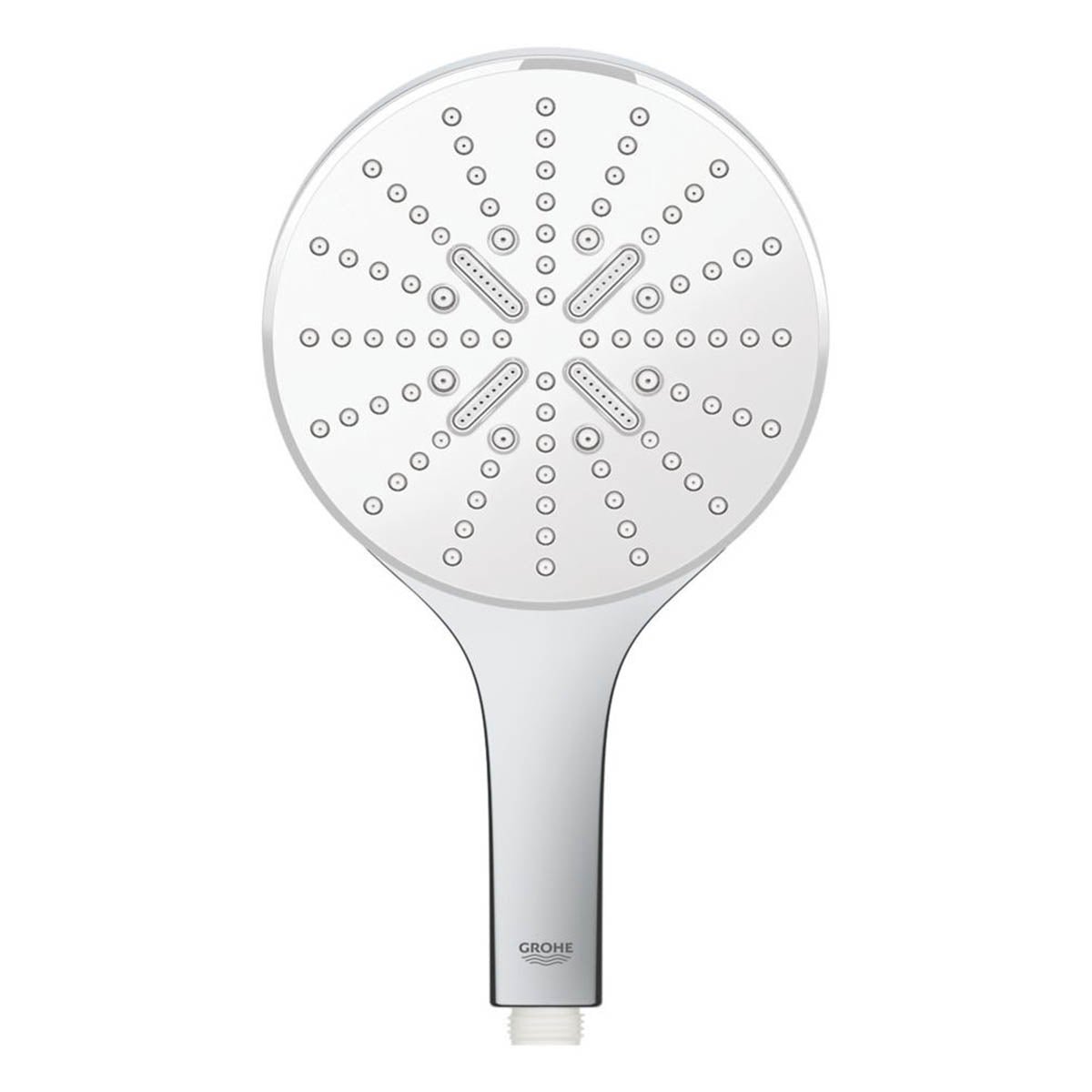 Grohe Shower Head Round Rainshower SmartActive Handset Chrome White 150 x 187mm - Image 2