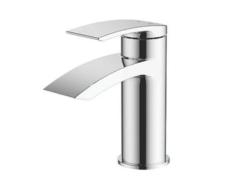 Bathroom Basin Tap Mono Mixer Single Lever Chrome Clicker Waste Modern Faucet - Image 2
