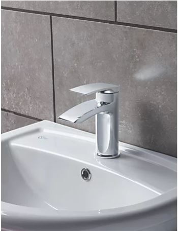Bathroom Basin Tap Mono Mixer Single Lever Chrome Clicker Waste Modern Faucet - Image 1