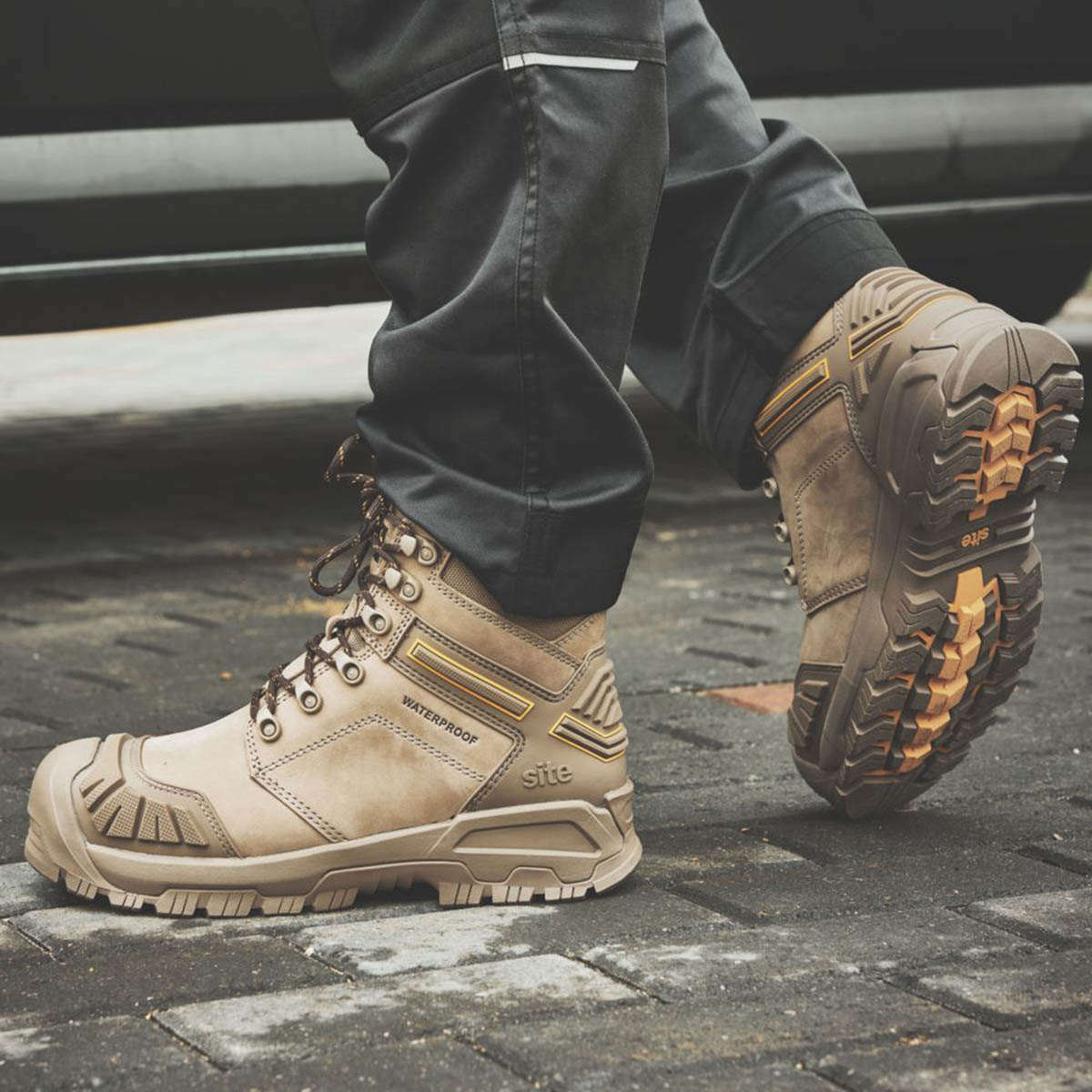 Site Mens Safety Boots Fortress 2.0 Stone Water-Resistant Steel Toe Cap Size 12 - Image 3