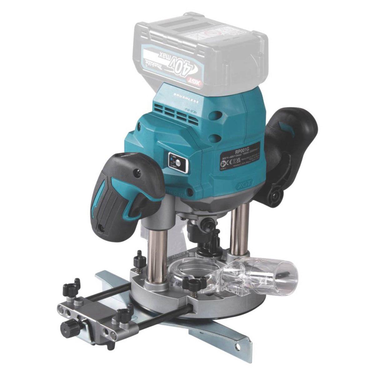 Makita Router Cordless 40V Li-Ion RP001G 1/2" Brushless Variable Speed Body Only - Image 4