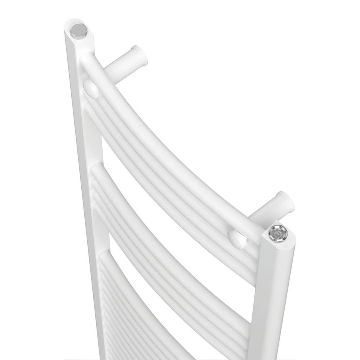 Flomasta Towel Rail Radiator White Curved Bathroom Warmer Ladder 120x45cm - Image 3