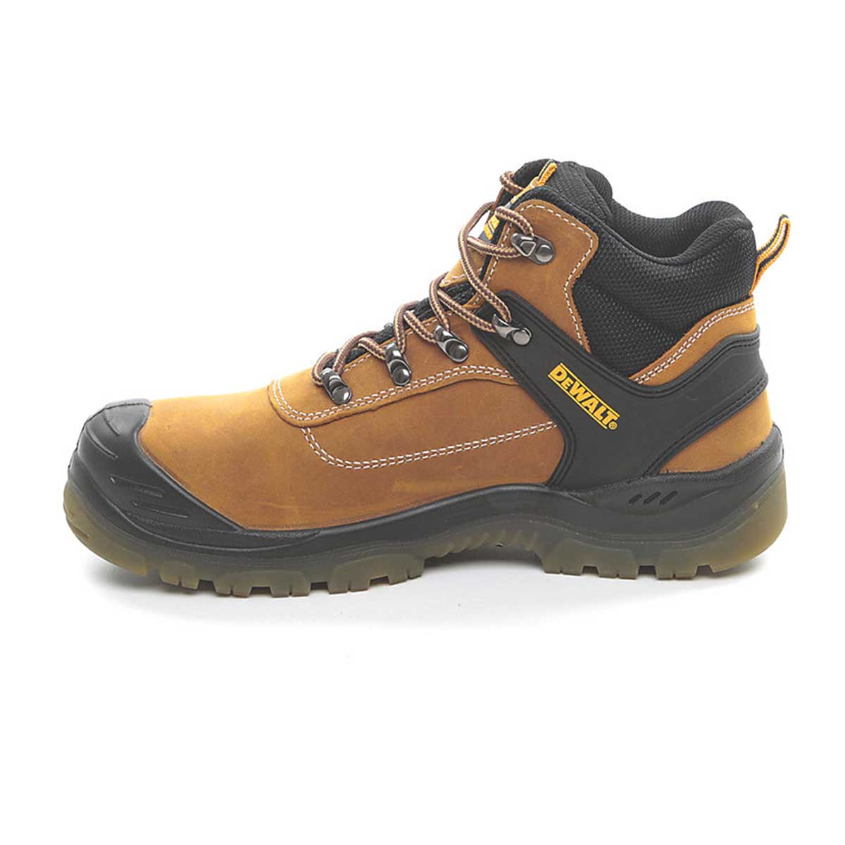 DeWalt Safety Boots Mens Standard Fit Tan Leather Waterproof Steel Toe Size 12 - Image 3