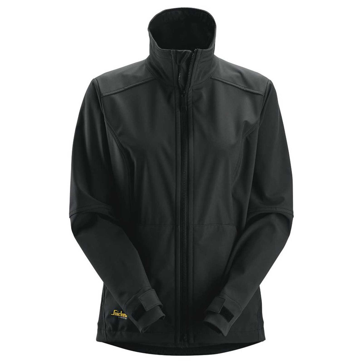 Snickers Work Softshell Jacket Womens Black Windproof Breathable Size 8-10 - Image 1