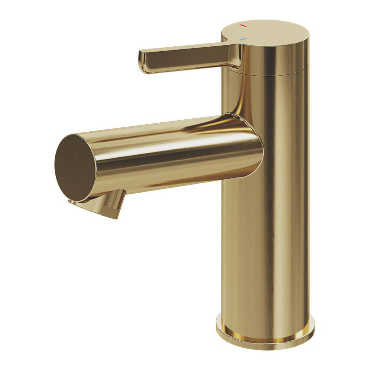 Swirl Basin Mixer Tap Mono Brass 136mm Standard Lever Deck Mounted Modern - Image 1
