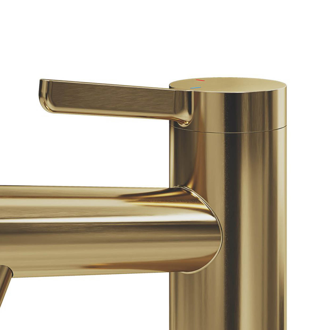 Swirl Basin Mixer Tap Mono Brass 136mm Standard Lever Deck Mounted Modern - Image 6