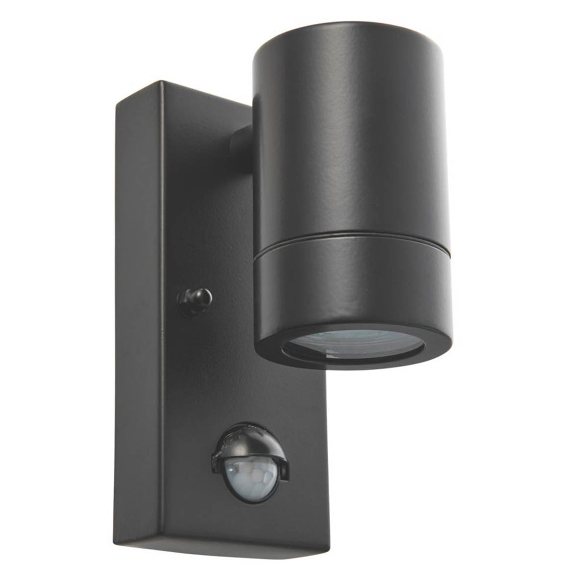 Saxby Outdoor Wall Light PIR Sensor Matt Black Stainless Steel Contemporary - Image 1