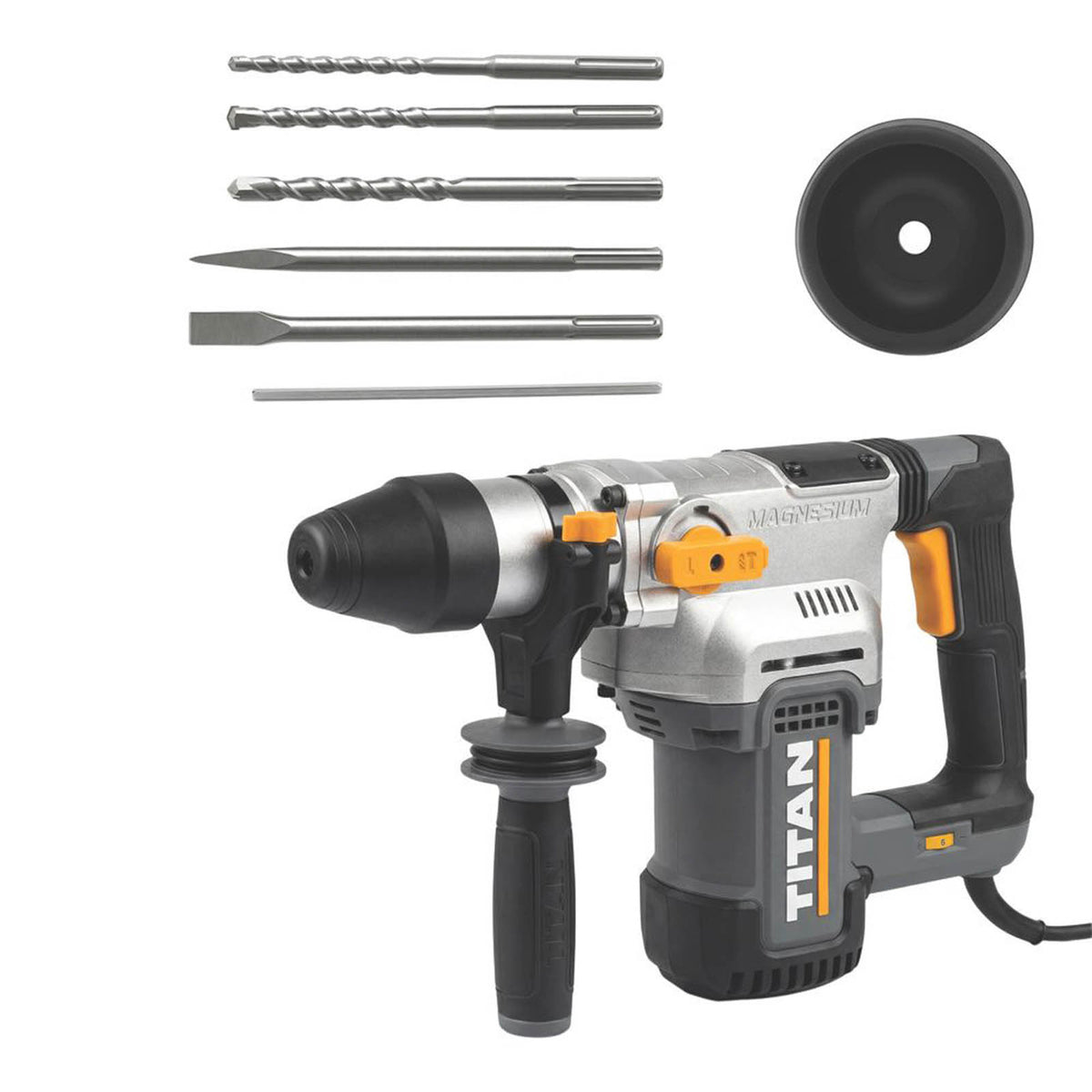 Titan Hammer Drill SDS Max Electric TTB1345SDM Soft Grip Heavy Duty 1450W - Image 2