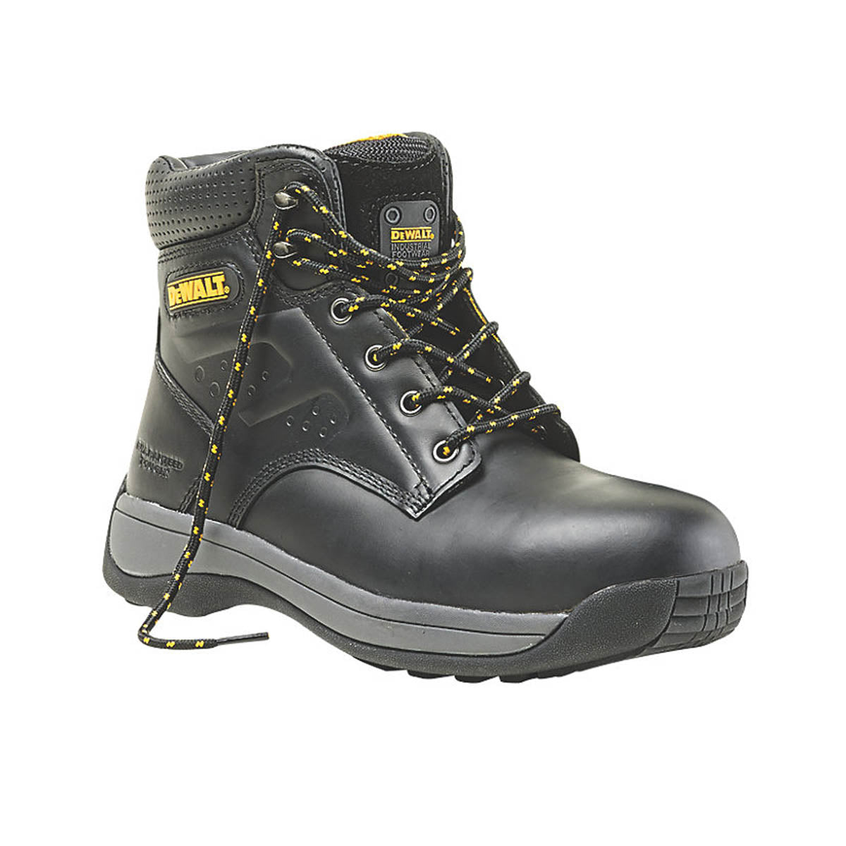 DeWalt Bolster Safety Boots Black Leather Wide Fit Lightweight Size 8 - Image 3
