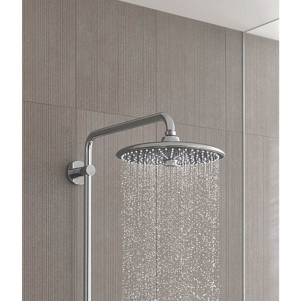 Grohe Thermostatic Shower System Exposed Chrome 3 Spray Pattern Round Twin Head - Image 4
