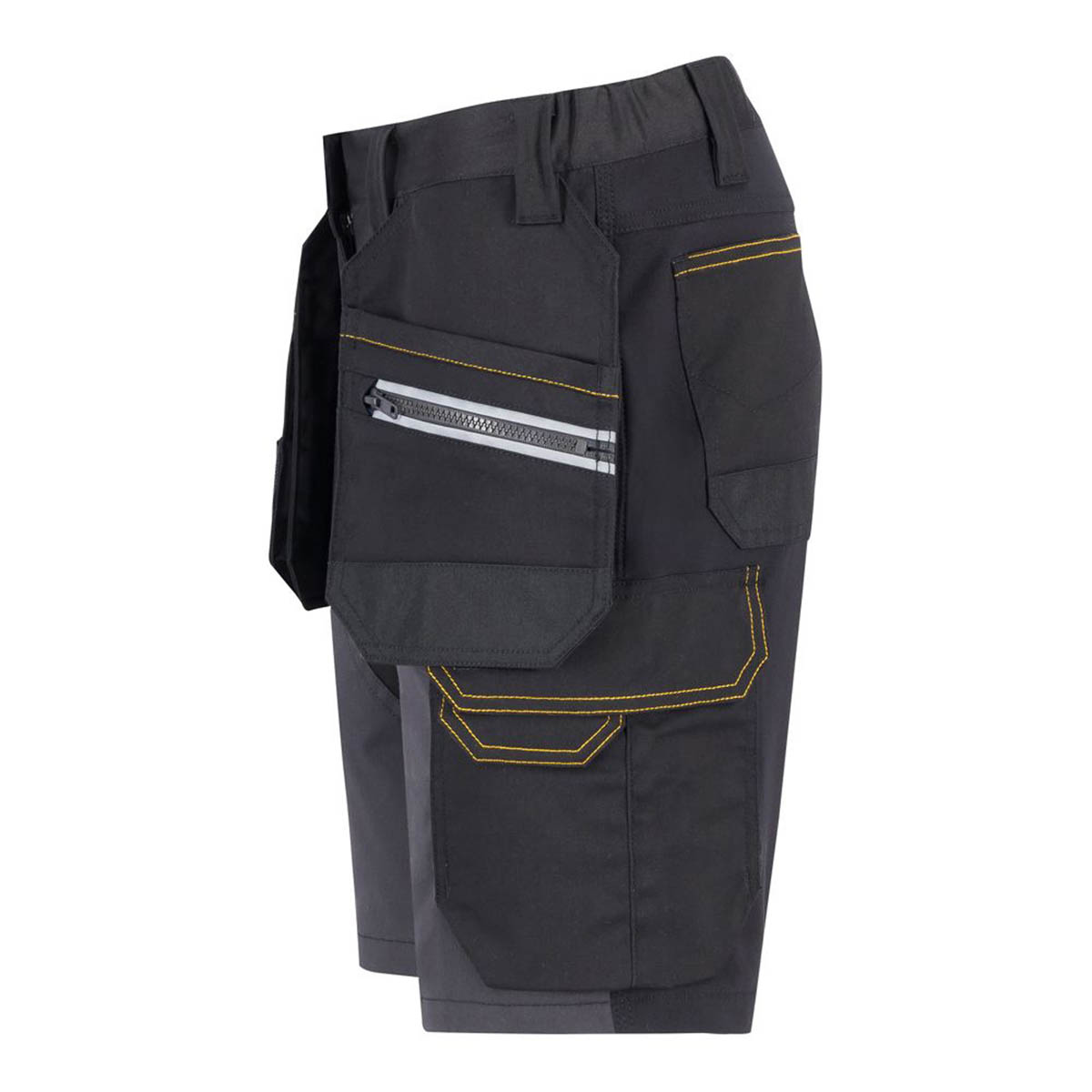 Site Work Shorts Womens Regular Fit Black Grey Multi Pockets Stretch Size 14 - Image 5