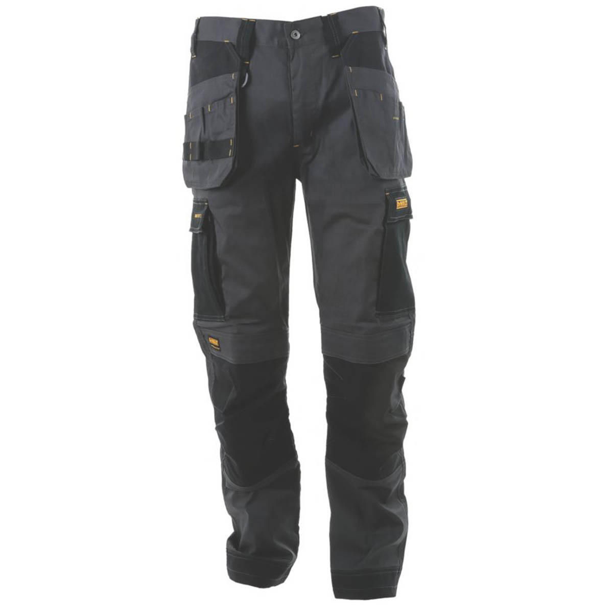 DeWalt Work Trousers Mens Slim Fit Charcoal Grey Stretch Multi Pockets 36"W 29"L - Image 2