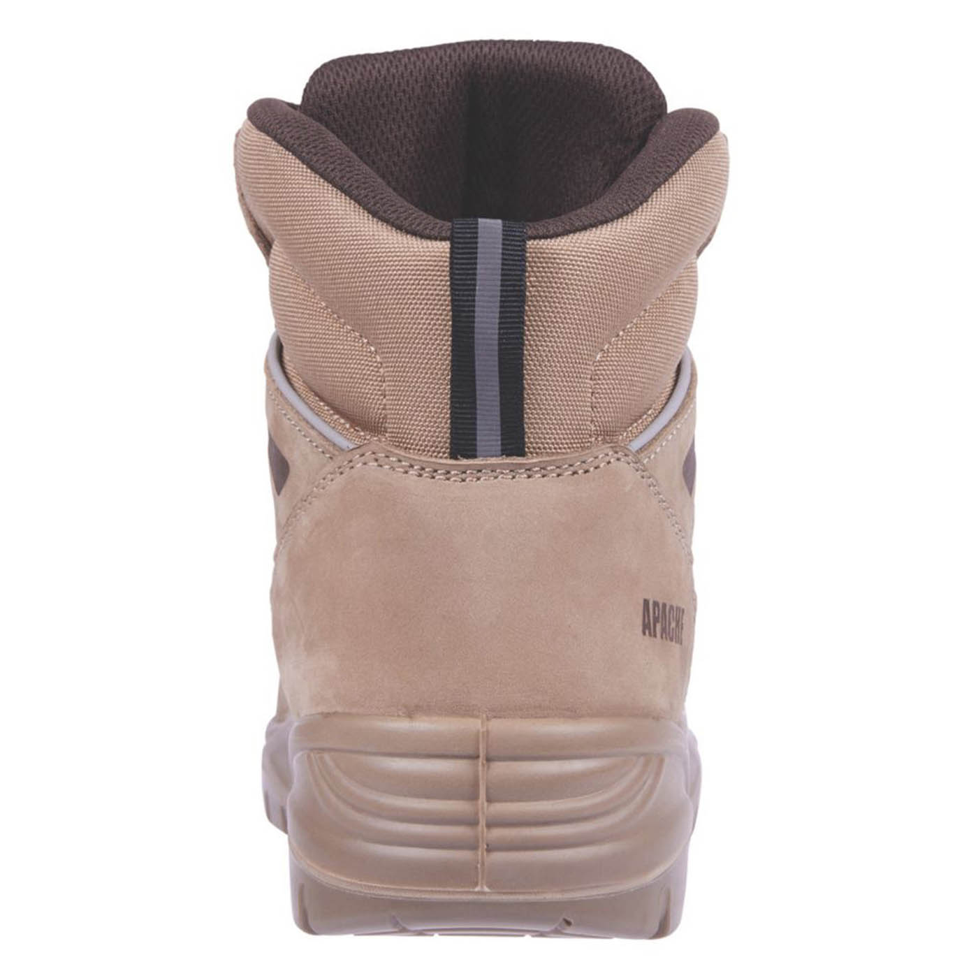 Apache Safety Boots Mens Standard Fit Brown Leather Work Shoes Steel Toe Size 12 - Image 4