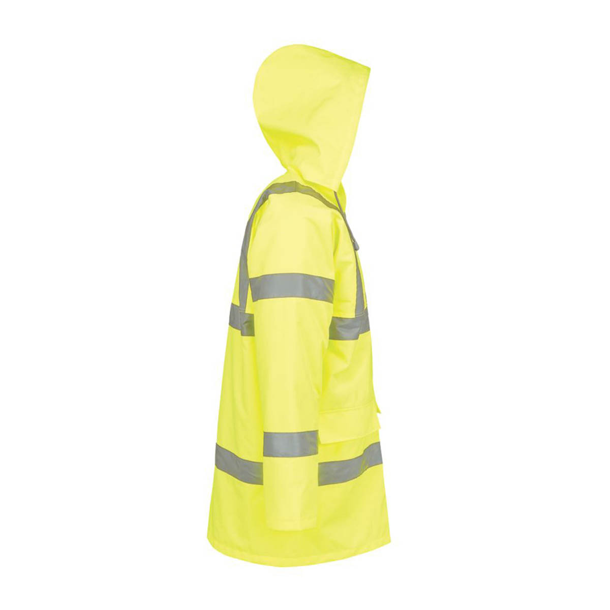 Site Hi-Vis Traffic Jacket Yellow Shackley Zipped Reflective XX Large 60" Chest - Image 3