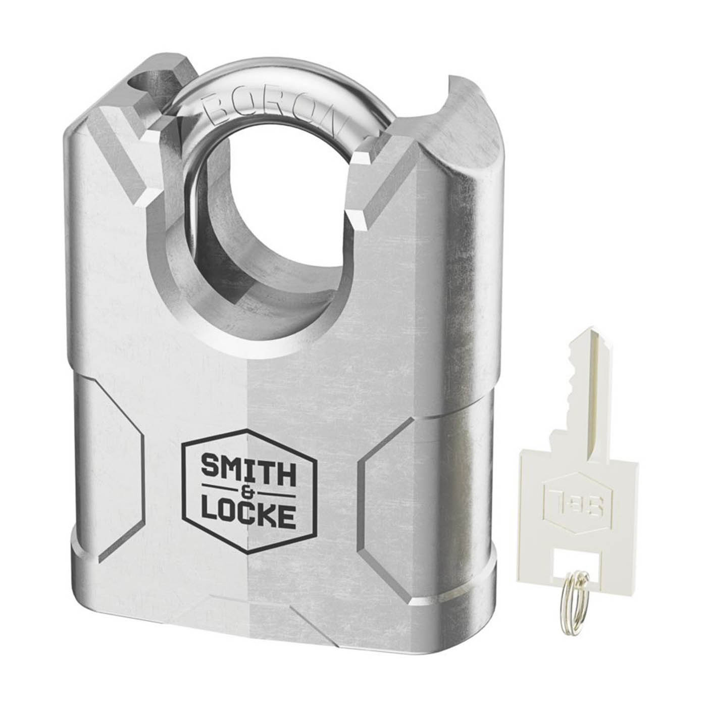 Smith and Locke Closed Shackle Padlock Steel Water Resistant Indoor Outdoor 70mm - Image 1