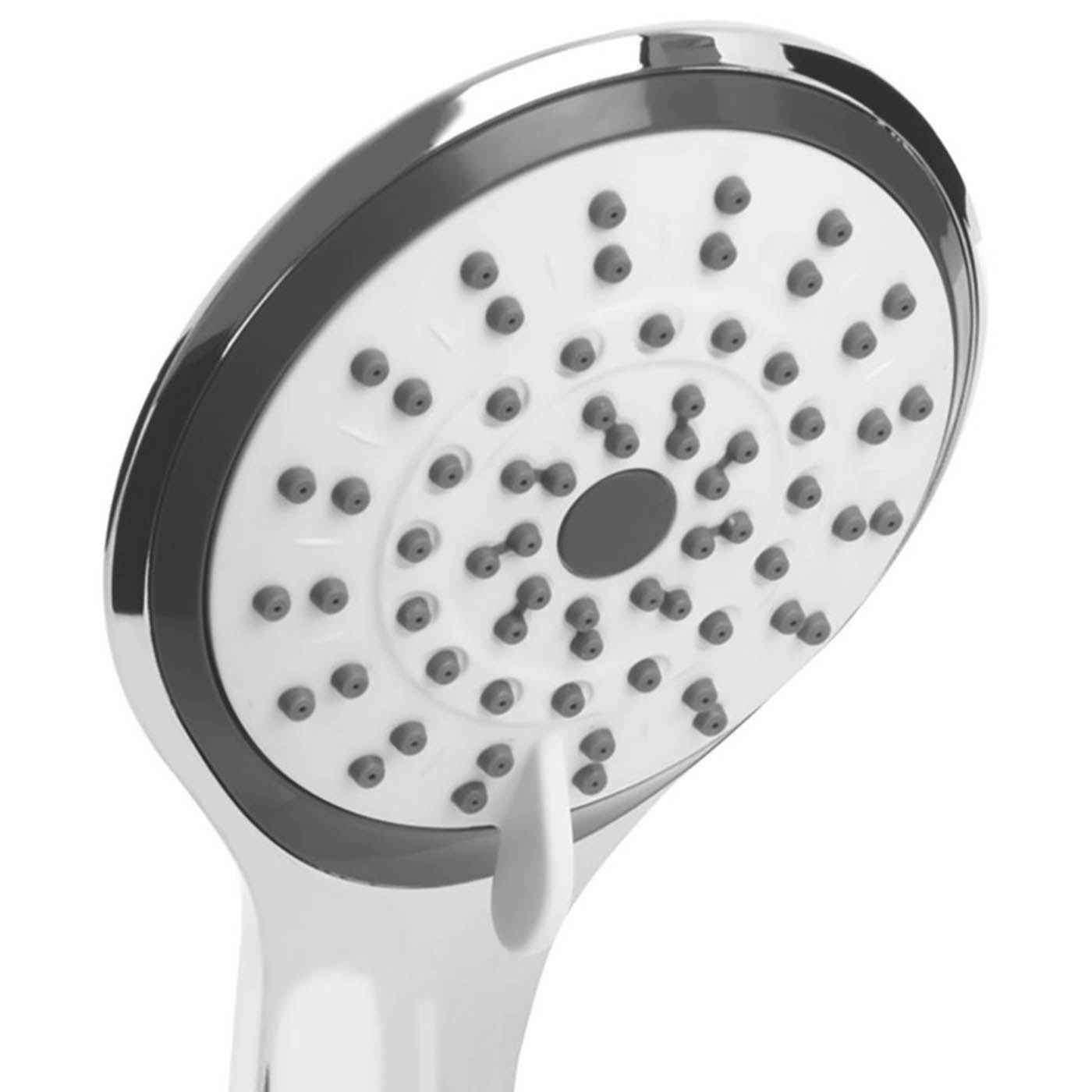 Shower Handset Head Chrome 5 Spray Patterns Large Contemporary Bathroom - Image 2