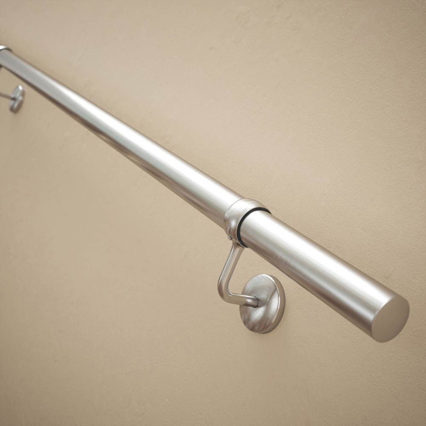 Rothley Steel Handrail Kit Brushed Silver 3600mm - Image 2