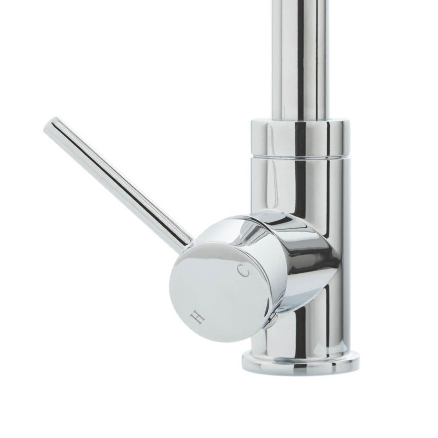 Kitchen Sink Tap Mixer Chrome Single Lever Swivel Spout Contemporary Faucet - Image 4