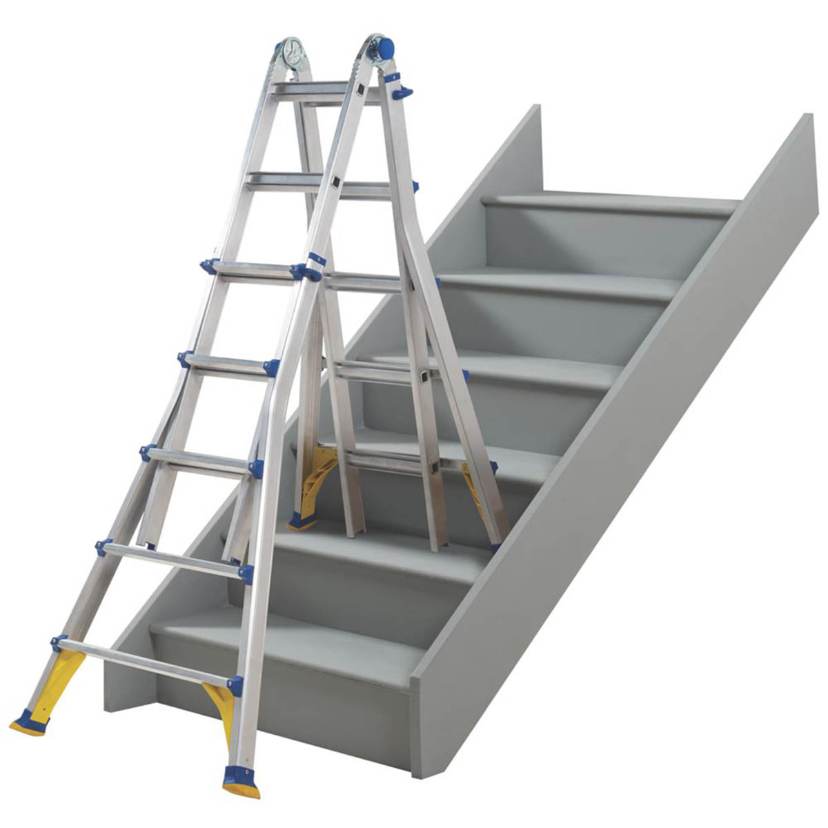 Werner Combination Ladder 5.1m Aluminium Telescopic Non Slip Wide Flare Compact - Image 6
