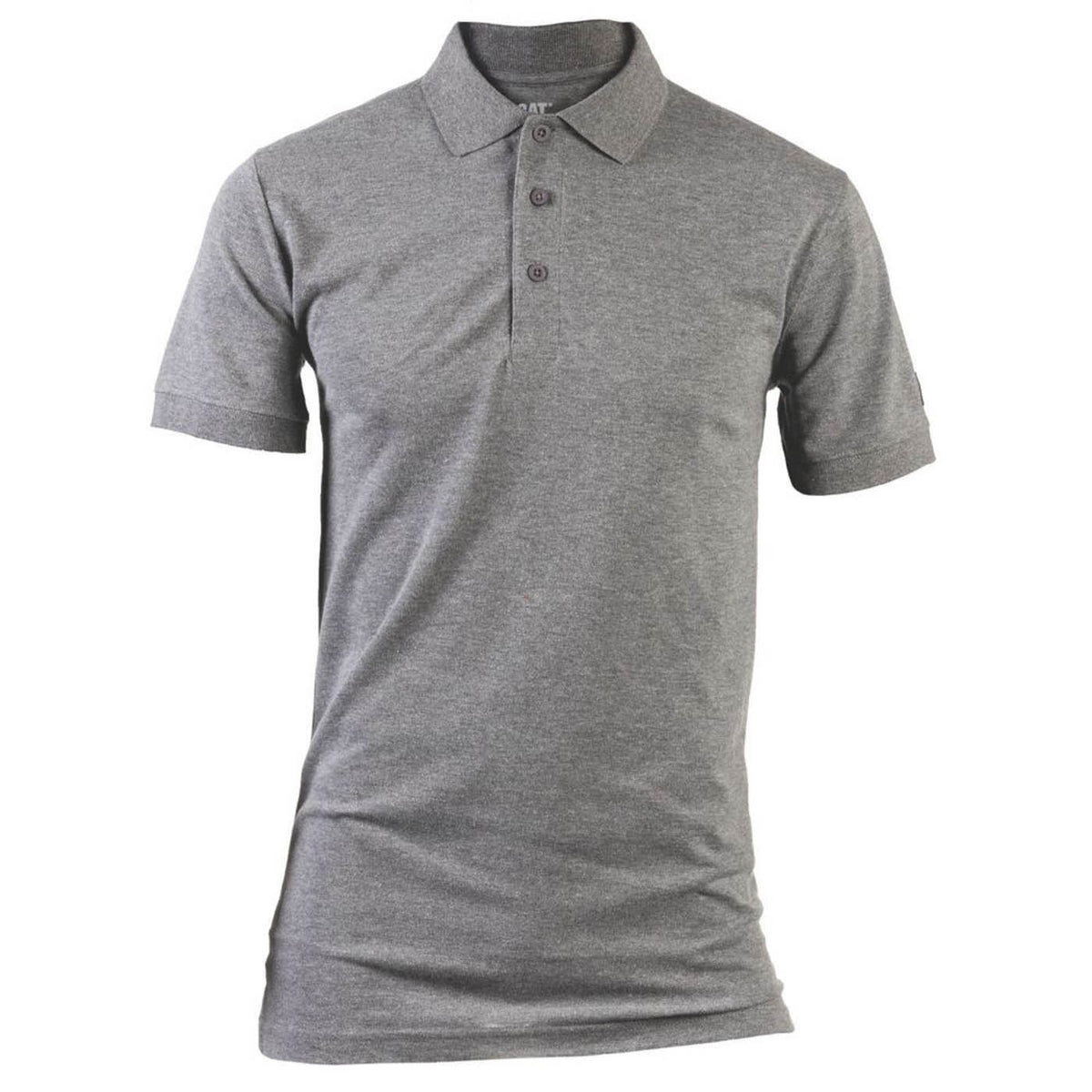 CAT Polo Shirt Essentials Dark Grey Short Sleeve Regular Fit Large 41in - Image 1