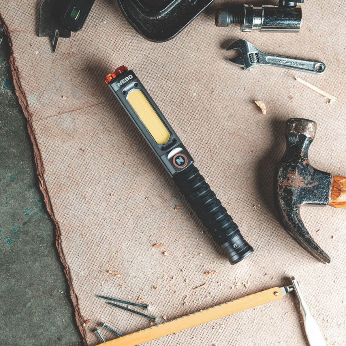 Nebo LED Work Torch Flashlight Grey 600lm Rechargeable Magnetic Base Compact - Image 4