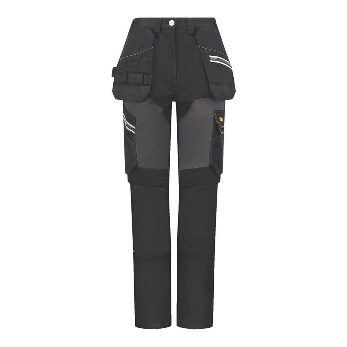 Site Work Trousers Women's Regular Fit Black Grey Multi Pockets Size 16 31L - Image 1