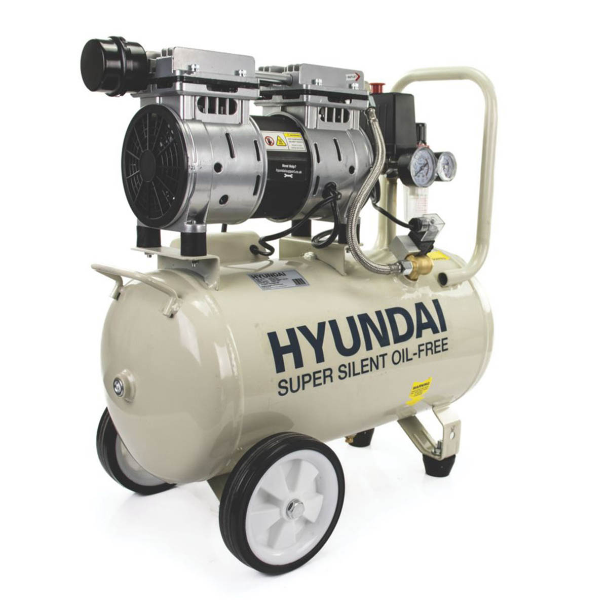 Hyundai Air Compressor Brushless Electric HY7524 24Ltr Low Noise Compact 230V - Image 2