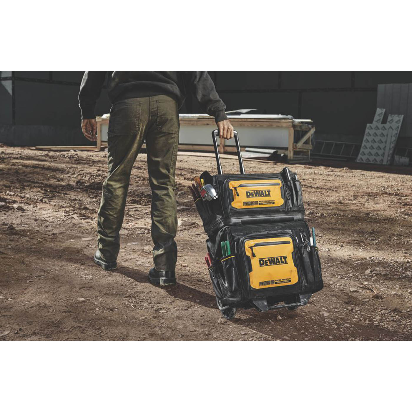 DEWALT Rolling Tool Bag 19" DWST60107-1 Carrying Handles & Wheels - Image 5