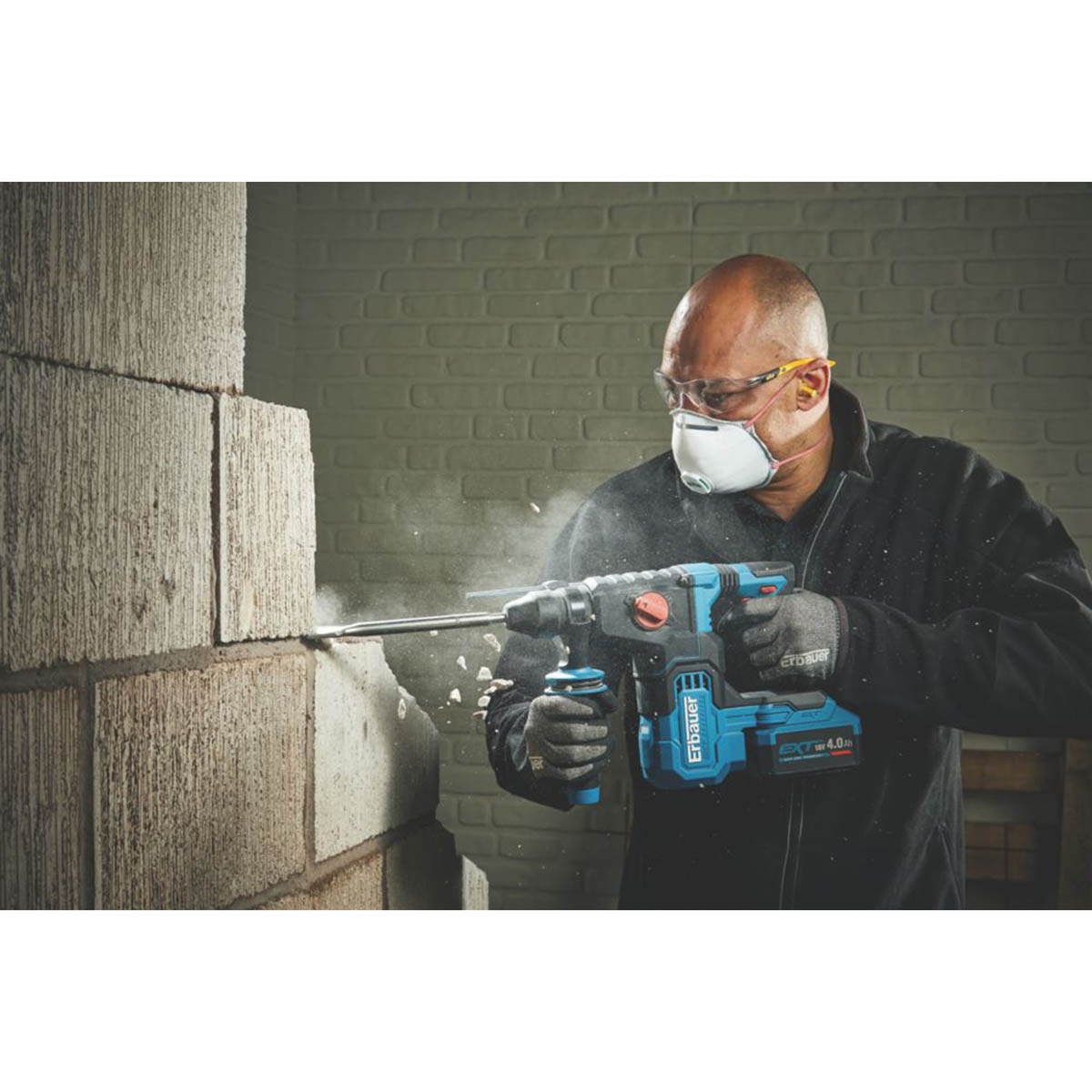 Erbauer SDS Plus Hammer Drill ERI1078SDS Cordless 3.4kg 18V 1 x 4.0Ah Li-Ion EXT - Image 5