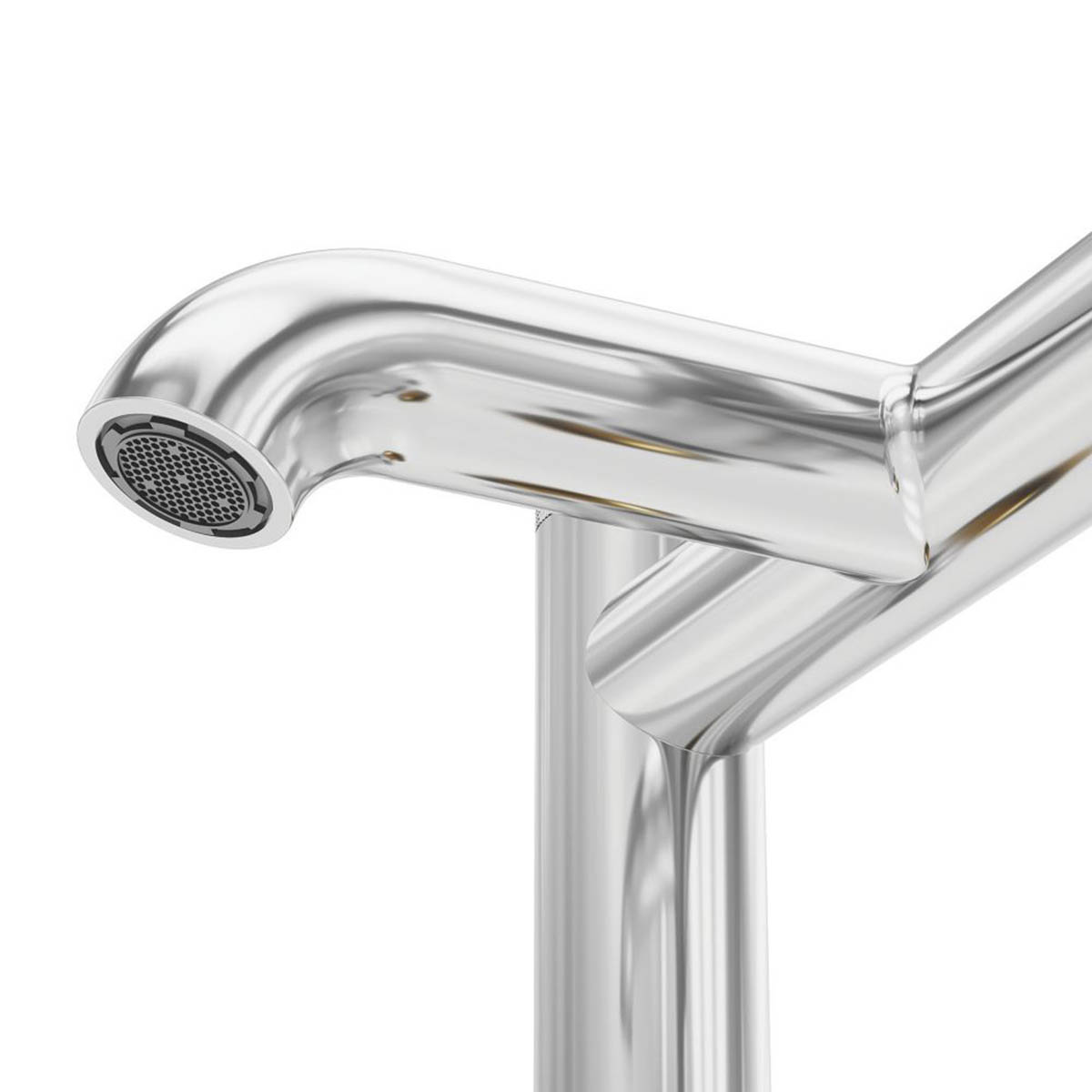 Swirl Bath Filler Mixer Tap Dual Lever Brass Chrome Deck Mounted Modern 185mm - Image 4
