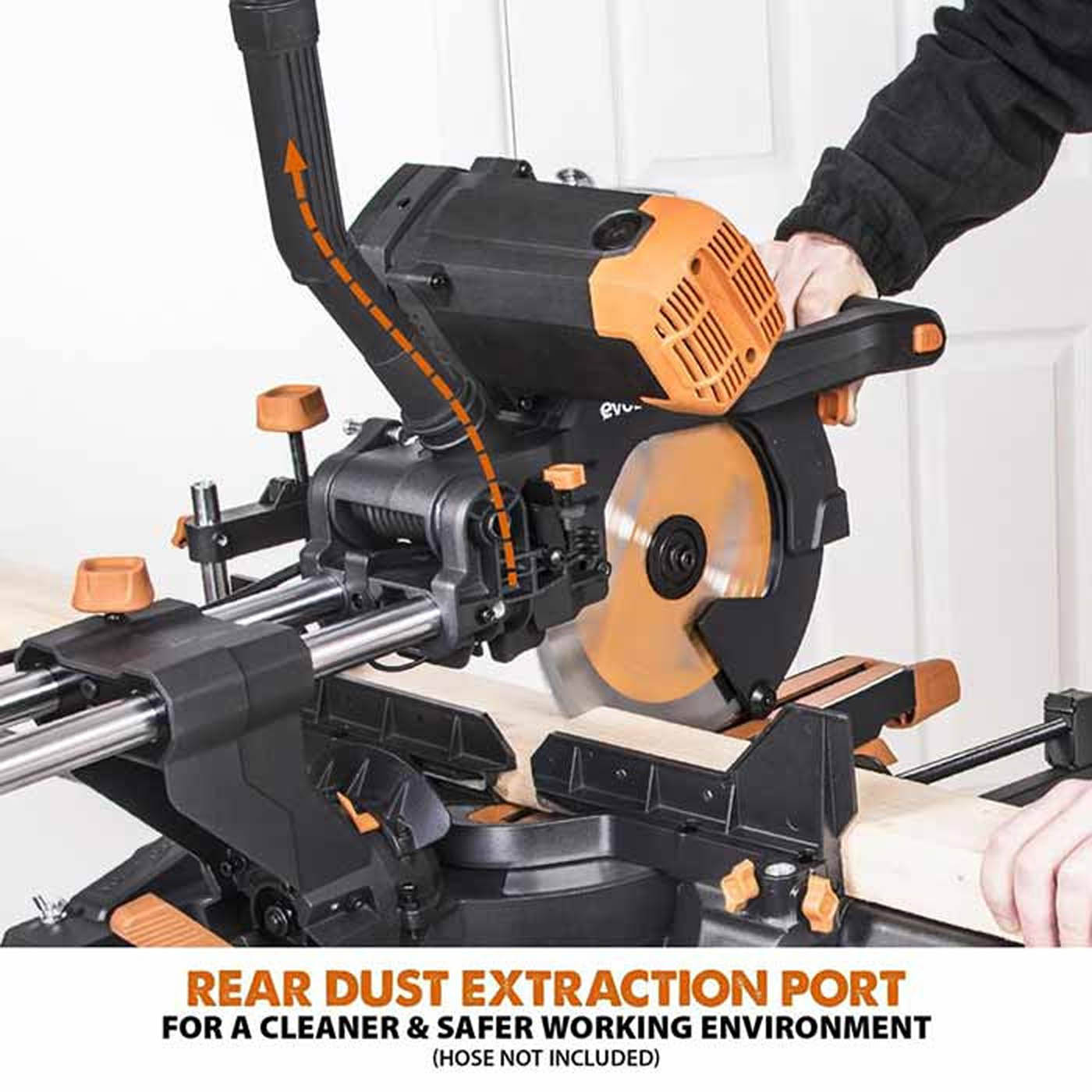 Evolution Mitre Saw Electric R255SMS-DB 255mm Double Bevel Sliding 2000W - Image 5