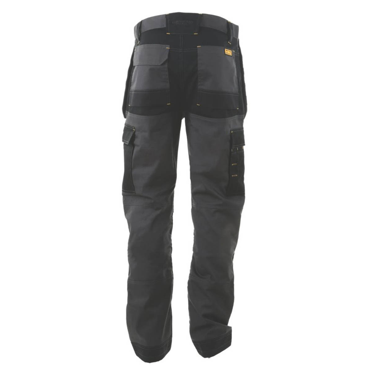 DeWalt Work Trousers Mens Slim Fit Grey Black Stretch Multi Pockets 36"W 33"L - Image 3
