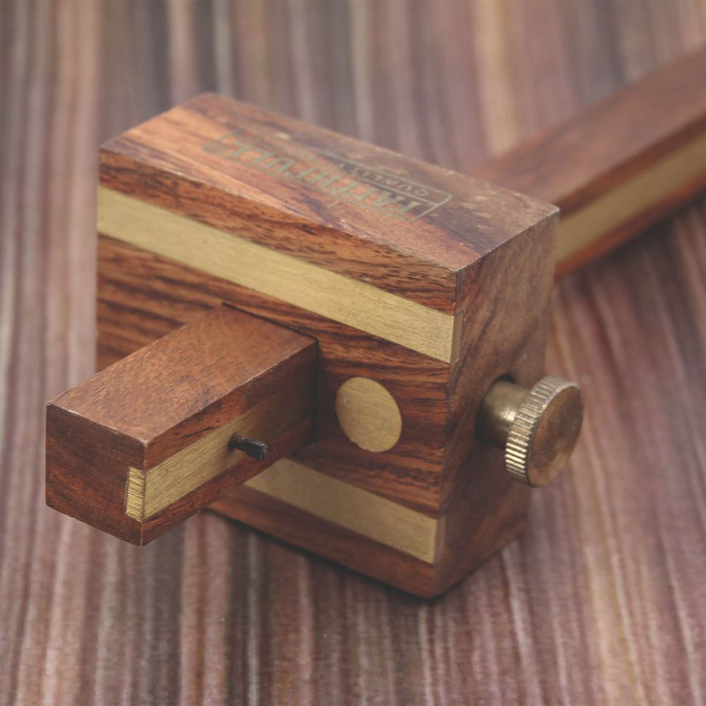 Faithfull Woodworking Marking Gauge Knurled Brass Thumbscrew Carpenters Mortice - Image 3