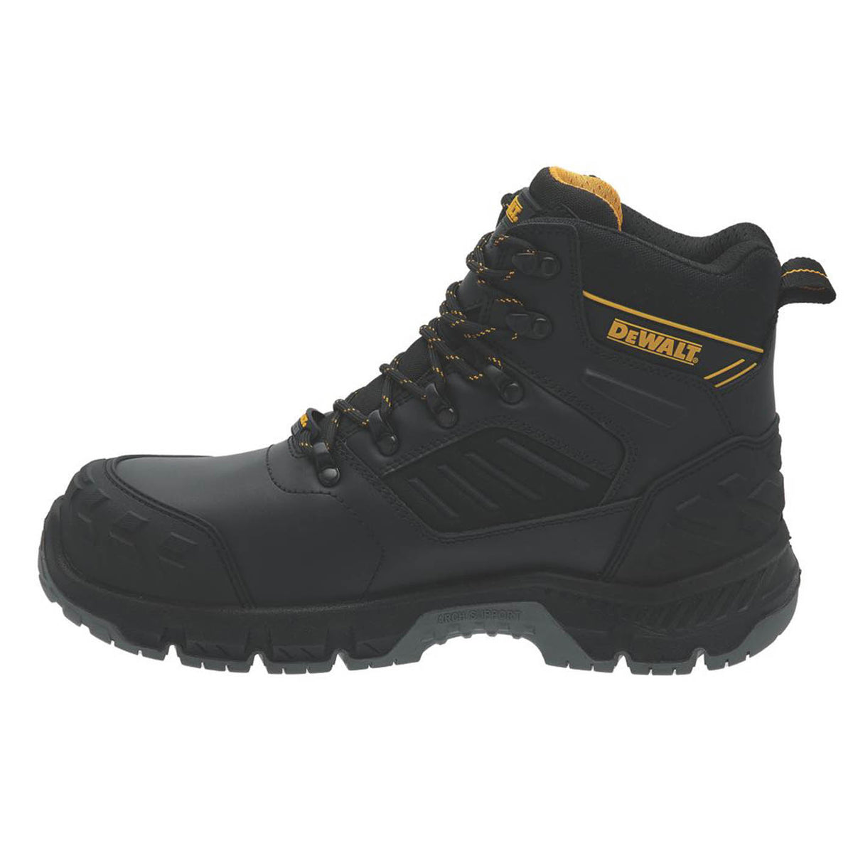 DeWalt Safety Boots Mens Wide Fit Black Waterproof Work Shoes Steel Toe Size 12 - Image 2